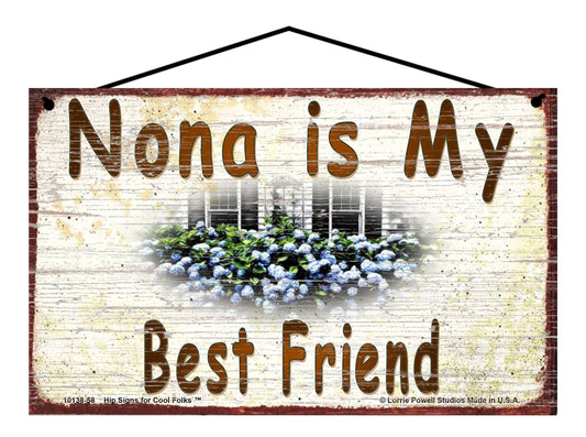 Nona Hydrangea Sign - Nona Is My Best Friend