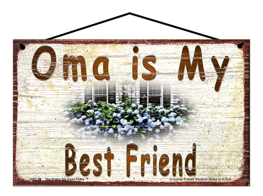 Oma Hydrangea Sign - Oma Is My Best Friend