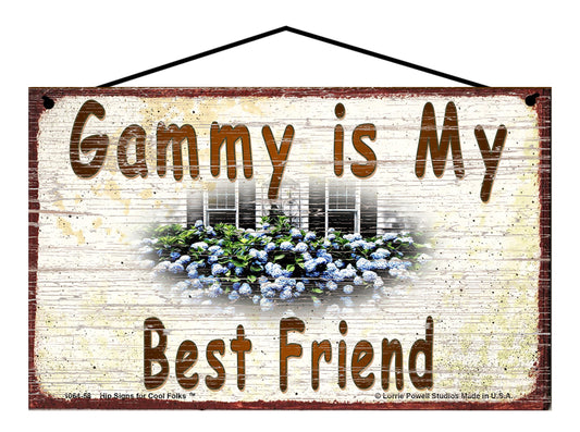 Gammy Hydrangea Sign - Gammy Is My Best Friend