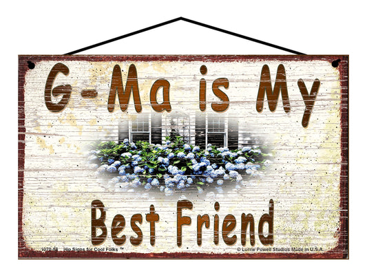 G-Ma Hydrangea Sign - G-Ma Is My Best Friend