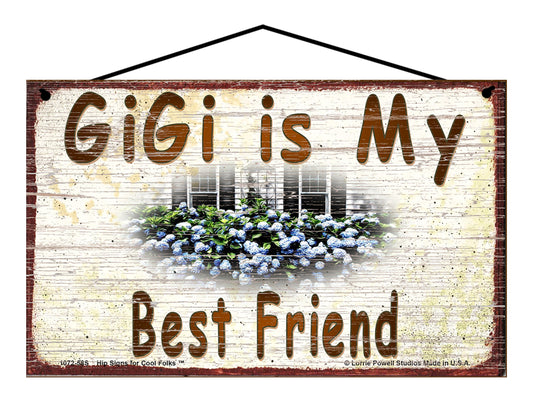 GiGi Hydrangea Sign - GiGi Is My Best Friend