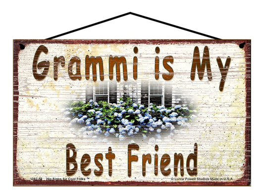 Grammi Hydrangea Sign - Grammi Is My Best Friend