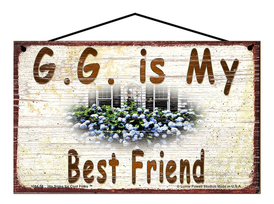 G.G. Hydrangea Sign - G.G. Is My Best Friend