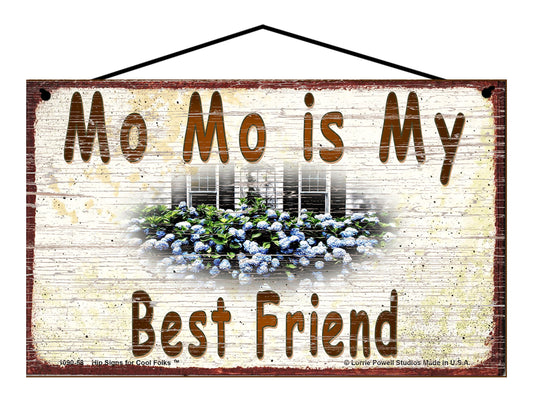 Mo Mo Hydrangea Sign - Mo Mo Is My Best Friend