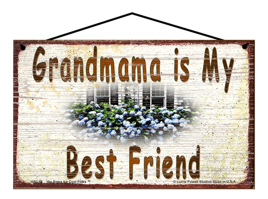 Grandmama Hydrangea Sign - Grandmama Is My Best Friend