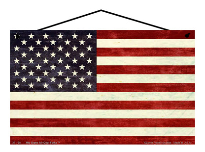 Vintage Style American Flag Sign