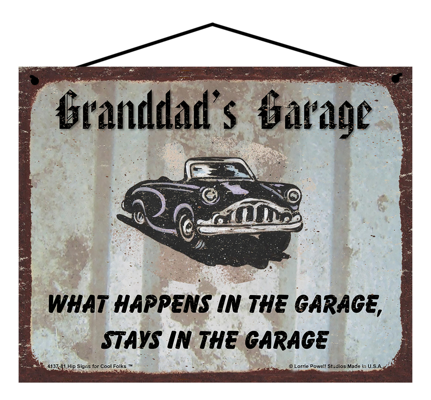 Granddad Garage Sign - Granddad's Garage What Happens in the Garage Stays in the Garage