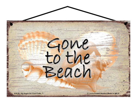 Gone To The Beach (Seashells) - Vintage Style Sign