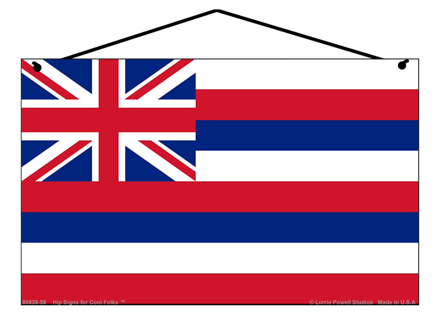 Hawaii State Flag Hanging Sign