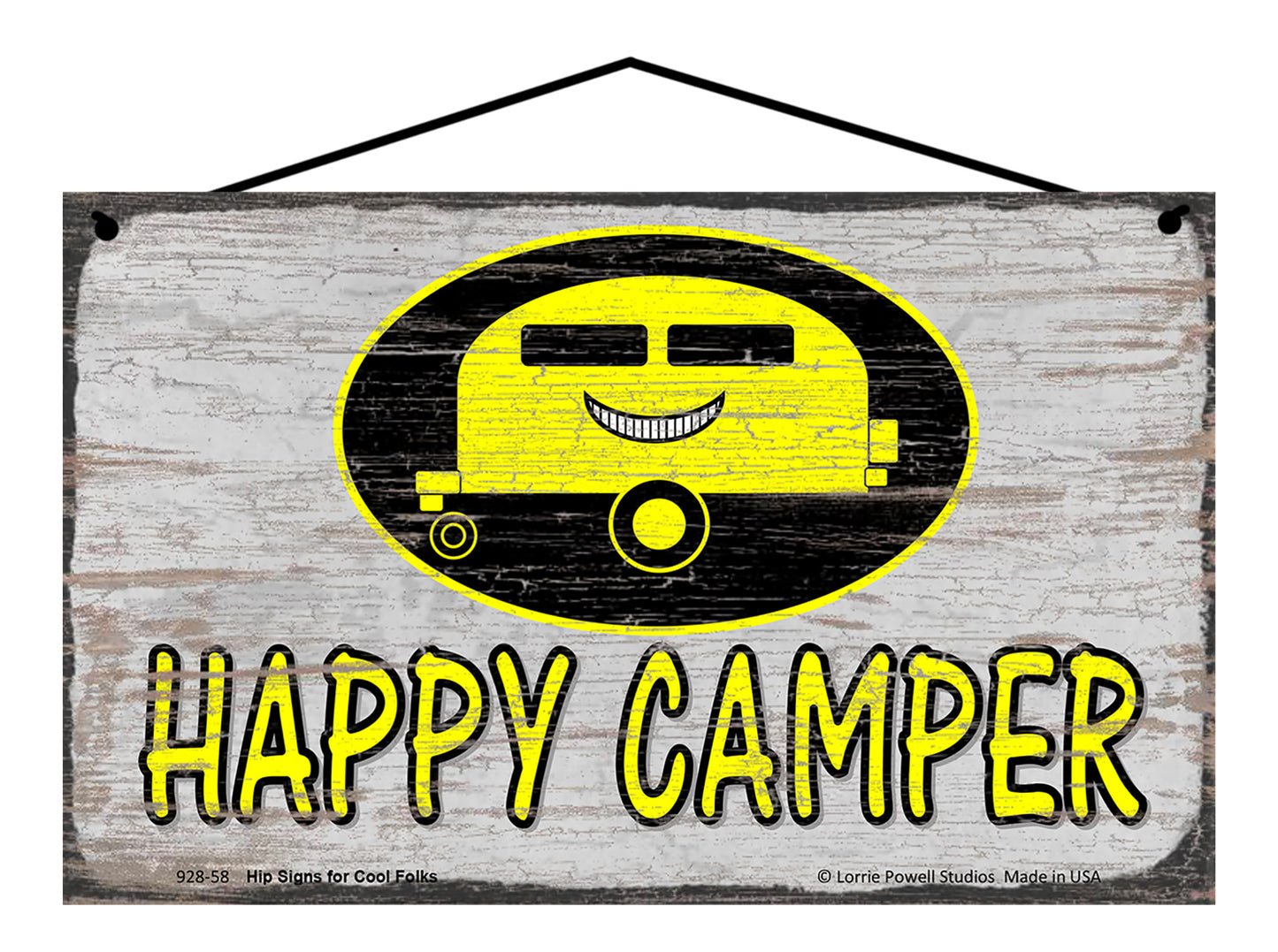 Happy Camper - Vintage Style Sign