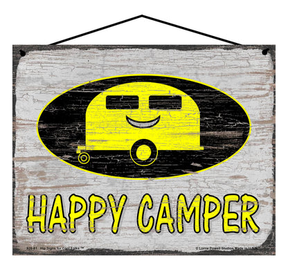 Happy Camper - Vintage Style Sign